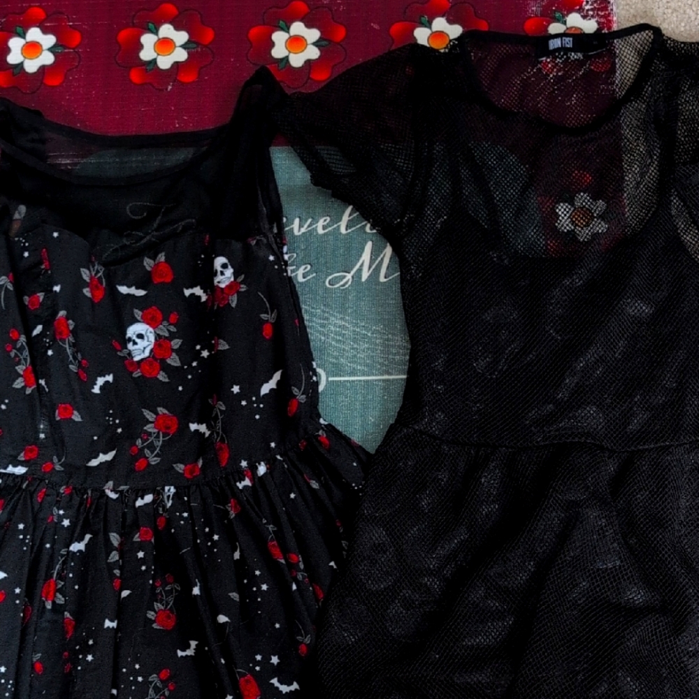 TWO DRESSES Hell Bunny & Iron Fist Medium Dress Bundle